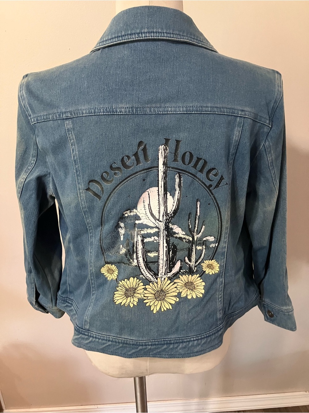 Distressed Ruby Rd. Blue Denim Button-Front Jacket - Picture 2 of 9